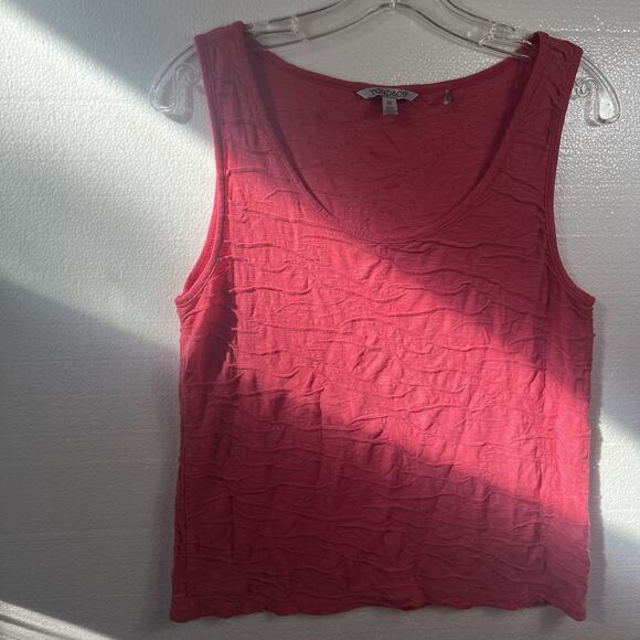 Toad & Co Samba Coral Wave Textured Tank/ Sleeveless Organic Cotton Size Medium - Picture 1 of 8